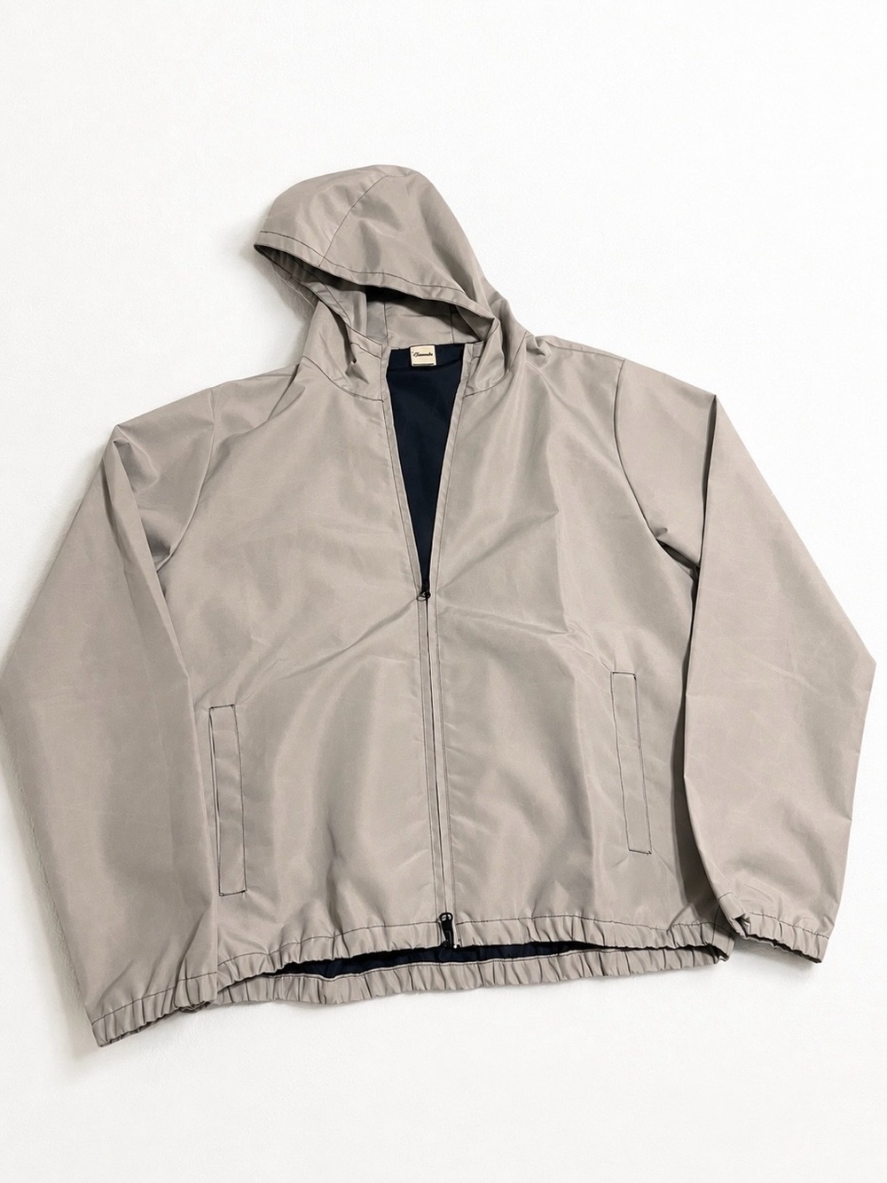 Drumohr Men's Hooded Windbreaker in Light Taupe